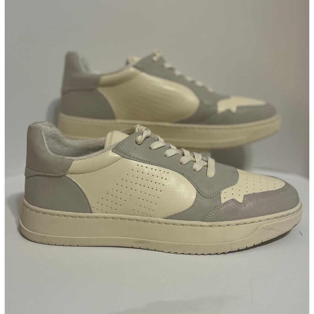 MIA Womens Platform Sneakers Shoes Sz 10 Gray Cream Lace Up Casual Color Block - Picture 1 of 7